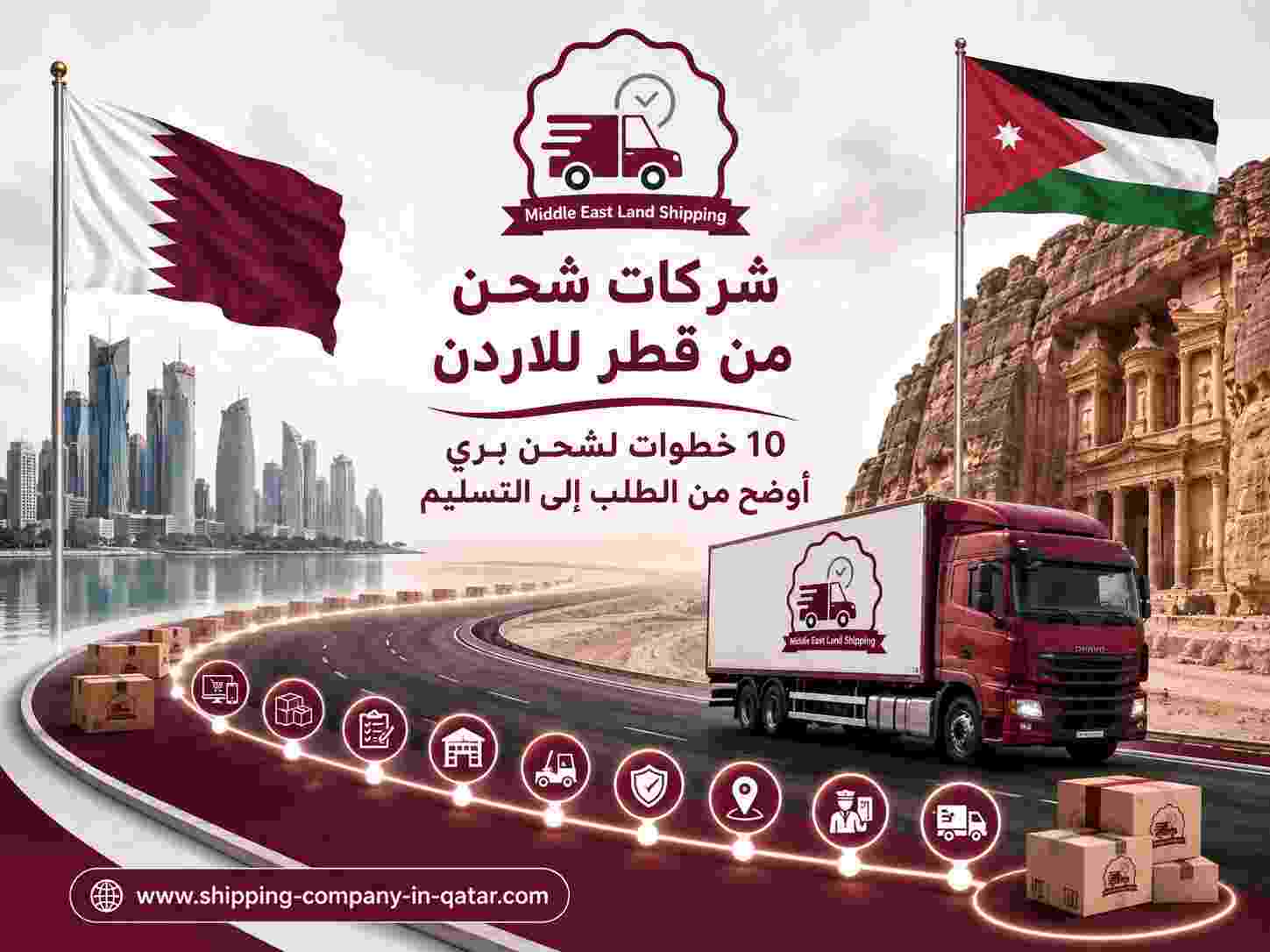 شركات شحن من قطر للاردن